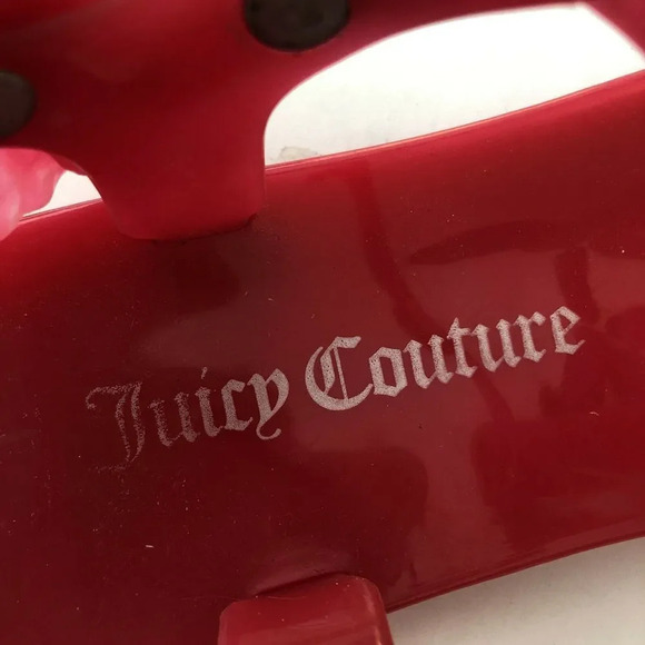 JUICY COUTURE Pink Fuchsia Jelly T-Strap Sandals 6 - Picture 4 of 8